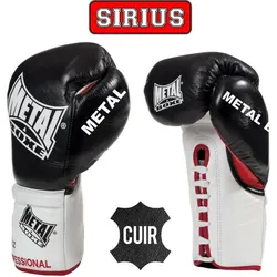 Boxhandschuhe Leder Schnürsenkel Metal Boxe pro sirius 10 OZ