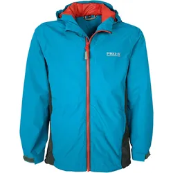 Kinder Regenjacke OLOF Methyl Blue - Anthrazit Gr. 128  - 8 Jahre