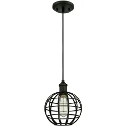 Westinghouse Pendelleuchte Kugel Käfig mattschwarz mit 1 Lampe