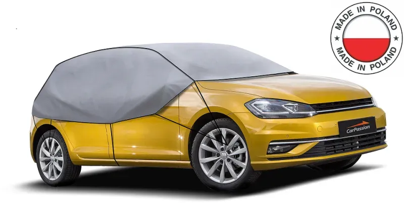 Wasserdichte Halbhülle für Auto (Hatchback oder Kombi), Größe M-L 275–295 cm x 75 cm, grau, CarPassion