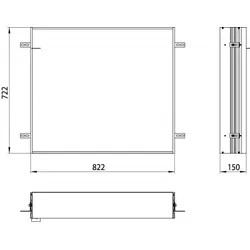 Emco Bad asis LED-Lichtspiegelschrank pr Einbaurahmen zu 9497 05x 72