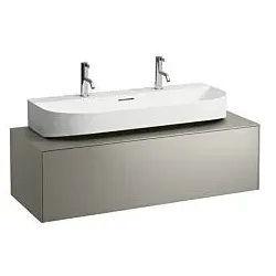 LAUFEN Sonar Schubladenelement/Sideboard H4054610340421 117,5x34x45,5cm, Ausschnitt Mitte, Aufsatzwaschtisch, Titan