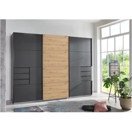 WIMEX Schwebetürenschrank »Saigon, mit kompletter Innenausstattung, Made in Germany«, Kleiderschrank 3-türig, 270cm breit, mit 6 praktischen Außenschubladen