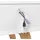 Wohnling Schreibtisch weiß rechteckig, 4-Fuß-Gestell eiche 110,0 x 60,0 cm
