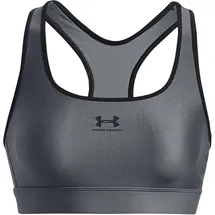 Under Armour Damen UA Authentics Mid Padless Bra pitch gray/black M