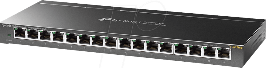 TPLINK TL-SG116E - Switch, 16 Port, Gigabit Ethernet