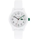 Lacoste Analog Quarzuhr Kinder Kollektion LACOSTE.12.12 Kids mit Weisses Silikonarmband - 2030003