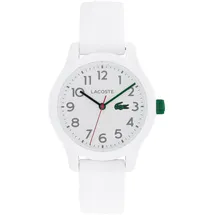 Lacoste Analog Quarzuhr Kinder Kollektion LACOSTE.12.12 Kids mit Weisses Silikonarmband - 2030003