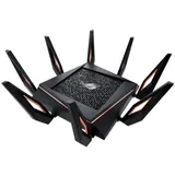 Asus ROG Rapture GT-AX11000 Tri-Band WiFi 6 erweiterbarer Gaming-Router, 2,5G-Ports, ASUS Range Boost, dreistufige Spielbeschleunigung, abonnementfreie Netzwerksicherheit, AiMesh-kompatibel