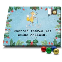 Mr. & Mrs. Panda Adventskalender Fuchs Fahrrad fahren Mit Füllung von 'Classic' - Geschenk, Radeln, Weihnachtskalender Schokolade, süßigkeiten, Trekking, Mountainbiking, Radsport, Schokoladen