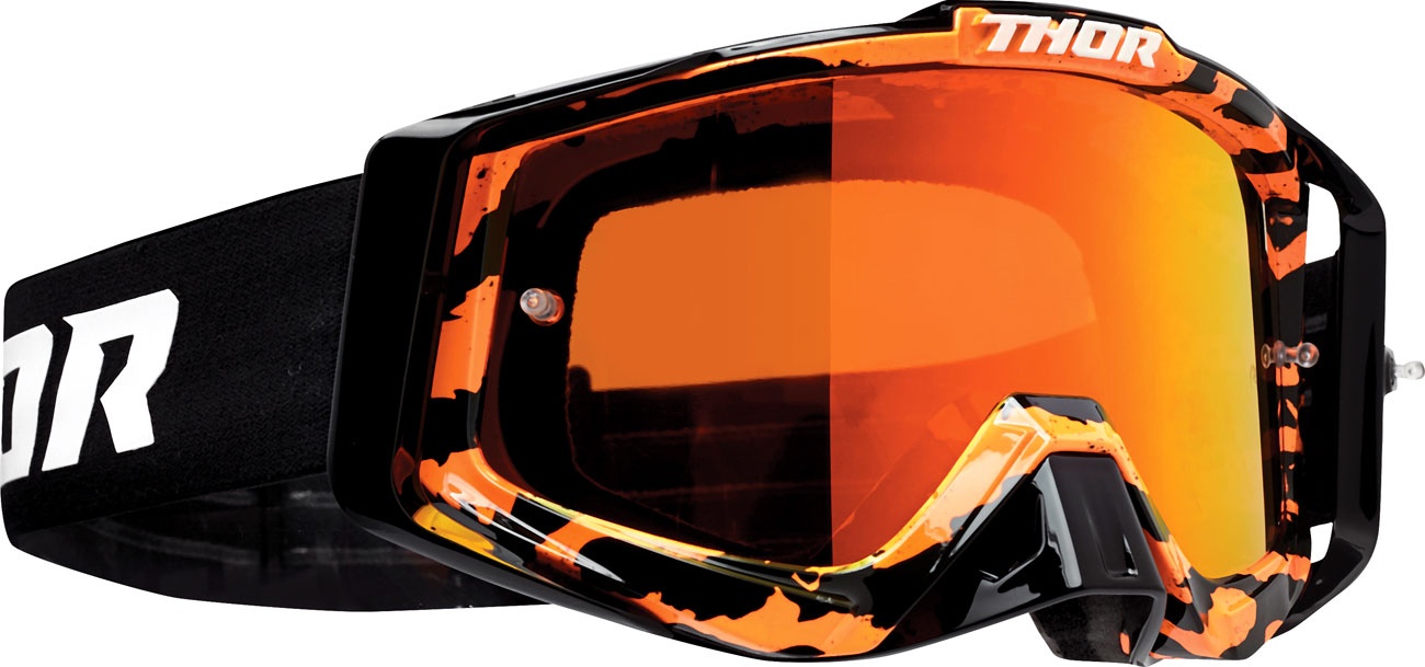 Thor Sniper Pro Rampant, Crossbrille verspiegelt - Orange/Schwarz Iridium-Verspiegelt