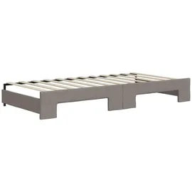 vidaXL Tagesbett Ausziehbar mit Schubladen 90 x 200 cm taupe