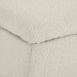 Homcom Sitzbank mit Stauraum, Bettbank, Polsterbank mit Klappdeckel, Samtoptik, Truhenbank, für Wohnzimmer Schlafzimmer, Cremeweiß, 95 x 38 x 45 cm