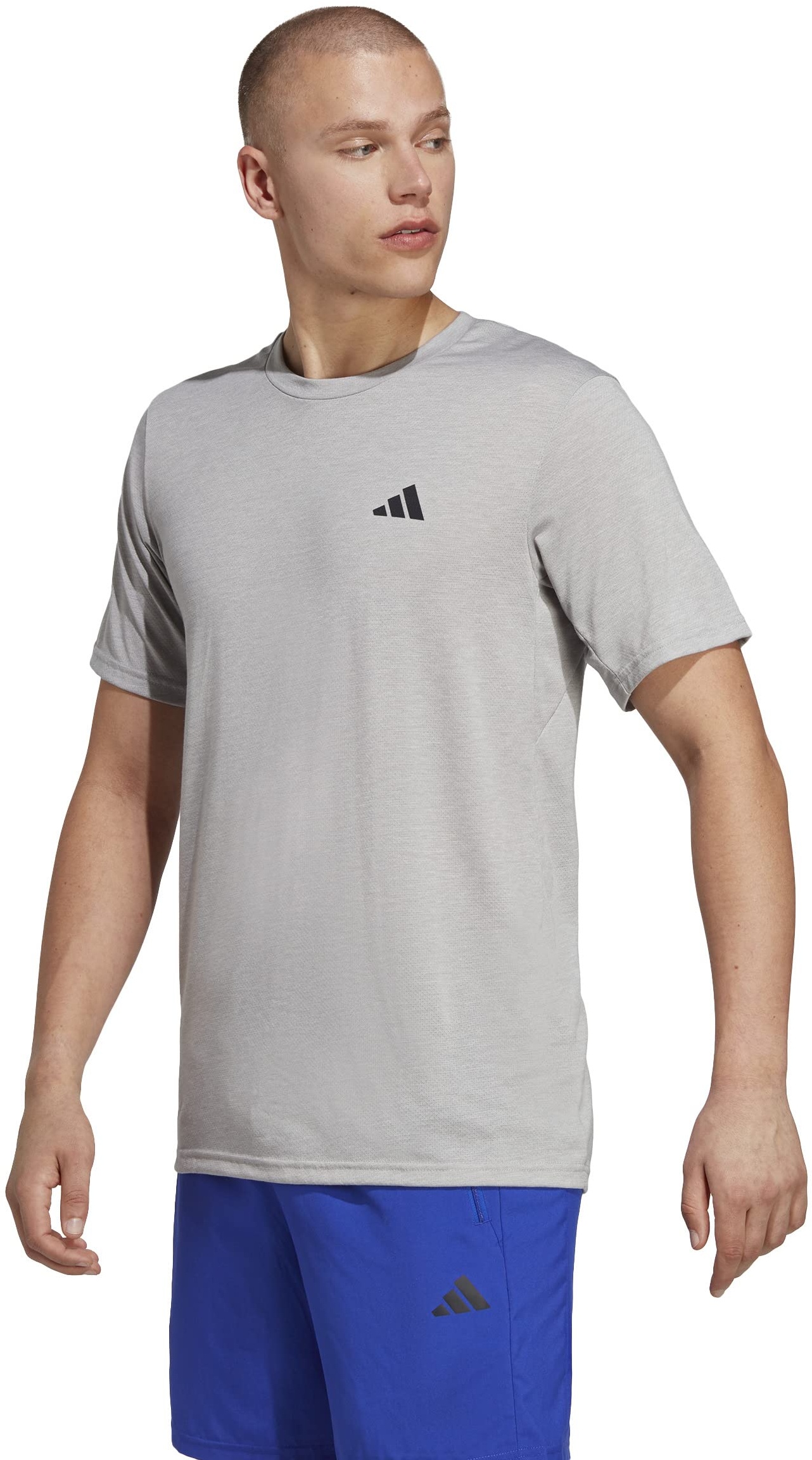 Adidas IC7424 TR-ES COMF Tee T-Shirt Herren medium Grey Heather/White/Black Größe L