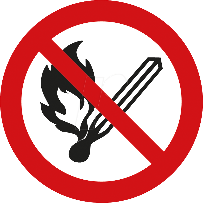 W 74102-1 - Verbotsschilder: Feuer, offenes Licht u Rauchen verboten, 30 mm