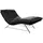 W.Schillig Relaxliege daily dreams Leder 95 x 91 x 170 cm schwarz mit Kissen