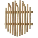 Höffner Garderobenpaneel ¦ holzfarben ¦ Massivholz ¦ Maße (cm): B: 58 H: 60 T: 11.0