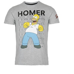 The Simpsons Print-Shirt The Simpsons Homer Herren kurzarm T-Shirt Shirt Gr. S bis XXL grau L