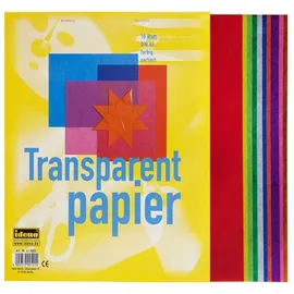 IDENA Transparentpapier A5 10 Blatt mehrfarbig