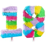 Pinata Zahl 18 bunt pastell