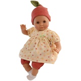 Schildkröt Puppe Schlummerle (32 cm, Malhaar und braunen Schlafaugen, Kleidung Erdbeermotiv, ab 36 Monaten, Spielzeugpuppe) 243229