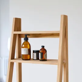 Tikamoon Badezimmerregal Regal für Badezimmer aus Teak Massivholz stilvoll und natürlich