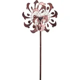 Invento 110224 - Metal Wind Spinner: Copper Dolphins Duett - Solar LED