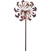 Invento 110224 - Metal Wind Spinner: Copper Dolphins Duett - Solar LED