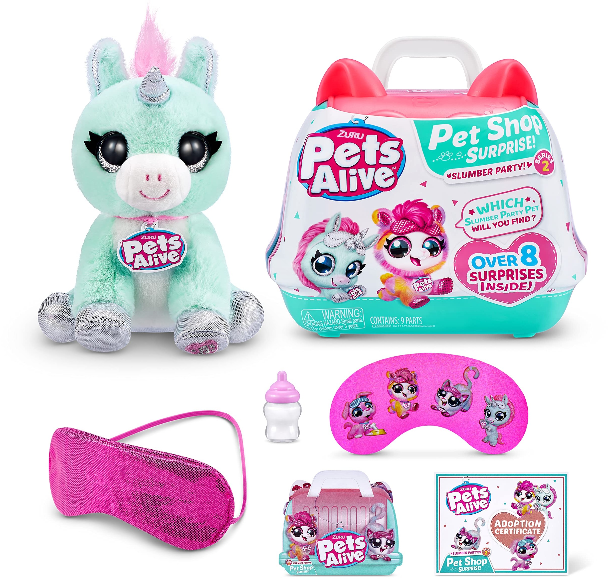 Pets Alive Pet Shop Surprise - Spielset Tierhandlung Serie 2 Pyjamaparty Einhorn (elektronisches Plüschtier)