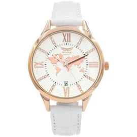 Aviator Entertainment Damenuhr Aviator AVW8636L14 (Ø 39 mm) - Weiß/Gold