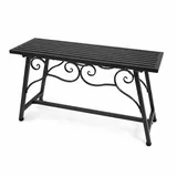 Lemodo Gartenbank 84 x 27 x 45 cm Schwarz