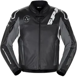 Spidi DP Progressive Motorrad Lederjacke, schwarz-weiss, Größe 50 für Männer