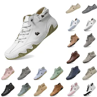 Barfußschuhe Damen Weiß Alpaca Barfuss Schuhe Damen Ergonomischer Sommer Barfußschuhe Paar Wasserdicht & Schmerzlindernder Leder-Barfußschuh Atmungsaktive Orthopädische Barfuss - 38 EU