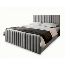 masseno Boxbett mit Bettkasten ¦ grau ¦ Maße cm B: 160 H: 98