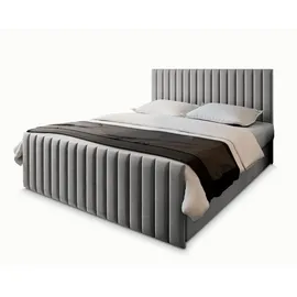 masseno Boxbett mit Bettkasten ¦ grau ¦ Maße cm B: 160 H: 98