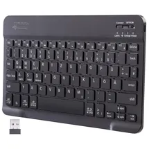 GeneralKeys Kompakte Multi-Device-Akku-Funktastatur mit Bluetooth, Scissor, QWERTZ