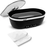 pulox Paraffinbad WB-4500 - Paraffin-Wachsbad für Hand- und Fußpflege mit 2 Behältern schwarz