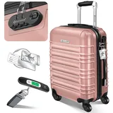 Kesser Hartschalen-Trolley 4-Rollen Cabin 55 cm / 55 l rosa