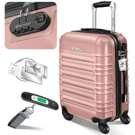 Kesser Hartschalen-Trolley 4-Rollen Cabin 55 cm / 55 l rosa