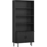 trendteam Ronin Standregal 80 x 40 x 172 cm Schwarz