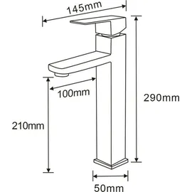 Mexen Emma hohe Waschtischarmatur Chrom