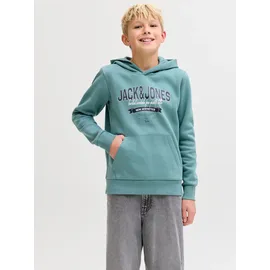 Jack & Jones Junior JJELOGO Sweat Hood 2 Col Blue 164