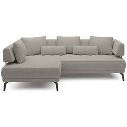 Ecksofa Giotto Stoff Steingrau