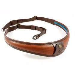 4V Design ALA Neck Strap - Metal Ring Brown/Brown