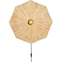 GOOD & MOJO Wandleuchte "Panama", beige (natur), Ø 65cm, Lampen, Nachhaltig