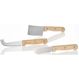 Buddy's Käsemesser 7,5 cm 3-tlg. Silber/Braun