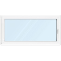 Fenster 160x80 cm, Kunststoff Profil aluplast IDEAL® 4000, Weiß, 1600x800 mm, einteilig festverglast, 2-fach Verglasung, individuell konfigurieren