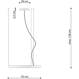 Sollux Lighting Pendelleuchte Wohnzimmerlampe Hängelampe Deckenleuchte Gold LED 30W 4000K D 55 cm