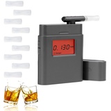 SanLead LCD Display mit 9 Mundstücken, Alkoholtester, BAC Professional Alkoholmessgerät, Tragbarer Promillemessgerät, Promilletester