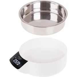 Adler AD 3166 Küchenwaage Elektronische Küchenwaage Edelstahl, Arbeitsfläche Oval (AD 3166)